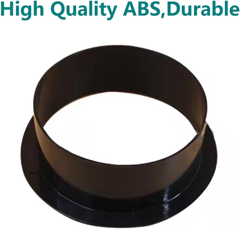 Allvent Duct Connector Flange 3" Black Plastic Straight Dryer Vent Wall Plate Wall Trim Pipe Collar for HVAC Ducting 2PCS(75mm) - Image 4